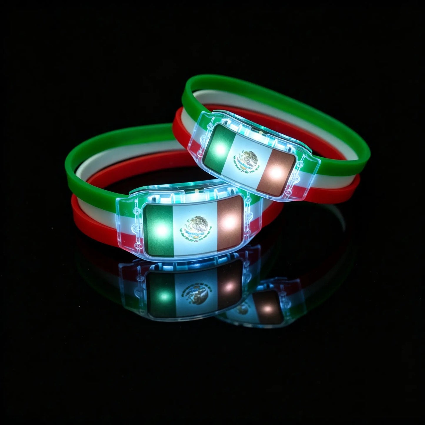 2PCS LED Light Up National Flag Wristbands