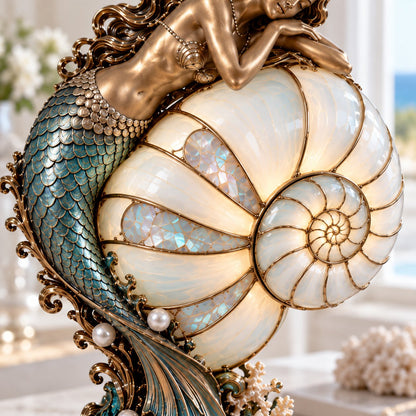 🌊 Moon Tide Mermaid Nautilus Lamp™ – Enchanting Ocean Glow for Your Home