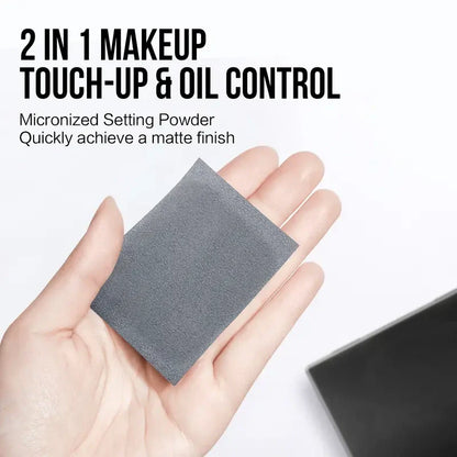 Black Magnet Oil Blotting Setting Sheet - 2 in 1