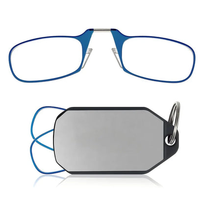 🔥Slim Folding Keychain Reading Glasses - Clips Anywhere, Reads Anytime🔑