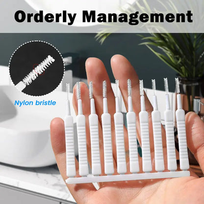 30/60Pcs Mini Gap Cleaning Brushes, Flexible Nylon Bristle Tiny Hole Cleaner Tool.