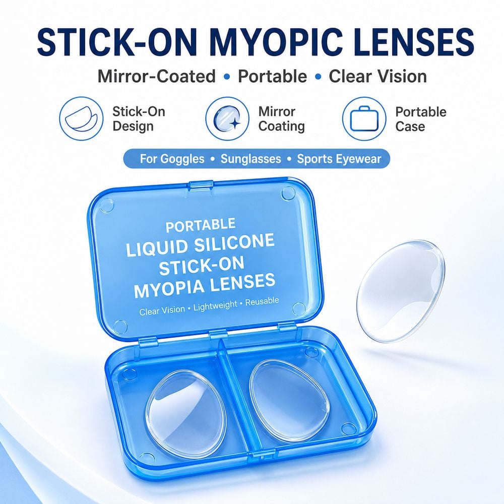 👓 Keep Your Favorite Glasses | Liquid Silicone Stick-On Lenses for Reading & Myopia (-6.00D to +6.00D)