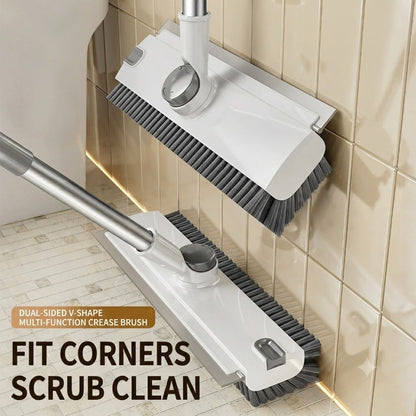 🏡3-in-1 Adjustable Floor Scrub Brush – 360° Rotating Cleaning Tool🧹