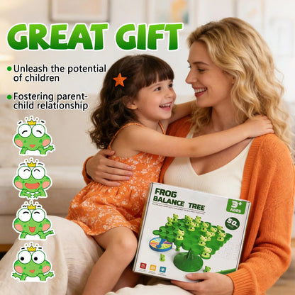 🐸Frog Balance Tree Game, Kids Educational Balance Toy, Multiplayer Family Desktop Interactive Board Game🎲