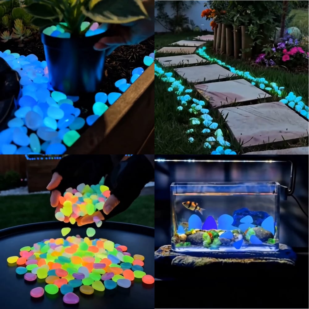 💥Hot SALE 48%OFF💥🌈Colorful Glow-in-the-Dark Garden Stones