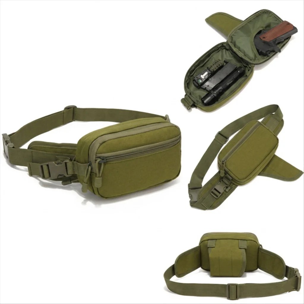 Multifunctional Concealed Carry Hip Bag with Rapid-Access Holster