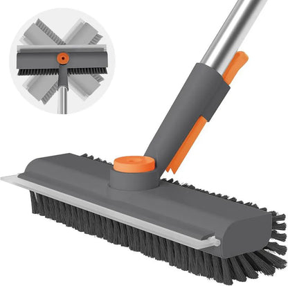 🏡3-in-1 Adjustable Floor Scrub Brush – 360° Rotating Cleaning Tool🧹