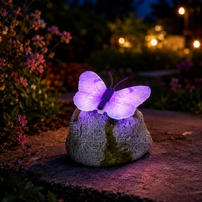 🥳SUMMER HOT SALE ✨🦋Illuminated Butterfly Stone Garden Light