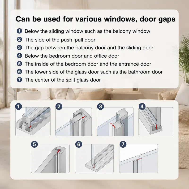 ⚡Best Seller🔥🛡️ Self‑Adhesive Weather Stripping | Door & Window Draft Stopper Seal Strip
