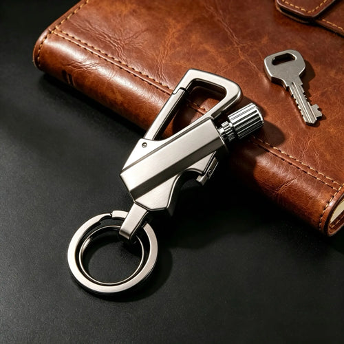 Premium 3-in-1 Tactical EDC Keychain | Heavy-Duty Carabiner Tool ⚙️