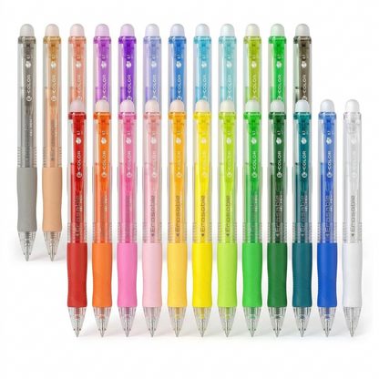 🎁Last Day Promotion 49% OFF🔥 Retractable Erasable Gel Pens | 0.7mm Fine Point - 12/24/36 Color Set