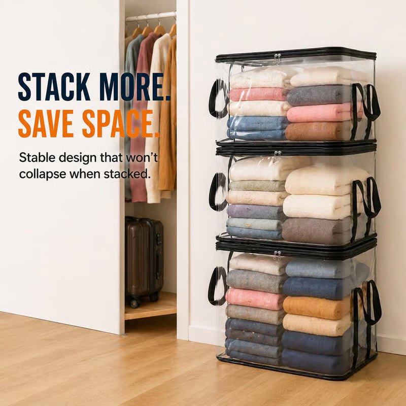 2026 Home Essentials Kit ✨Premium Clear Clothing Storage Bag