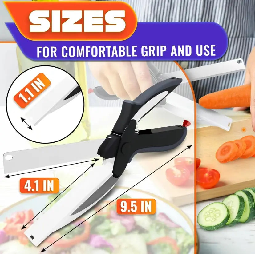 🔥New 2-in-1 Kitchen Scissors – Stainless Steel Food Cutter