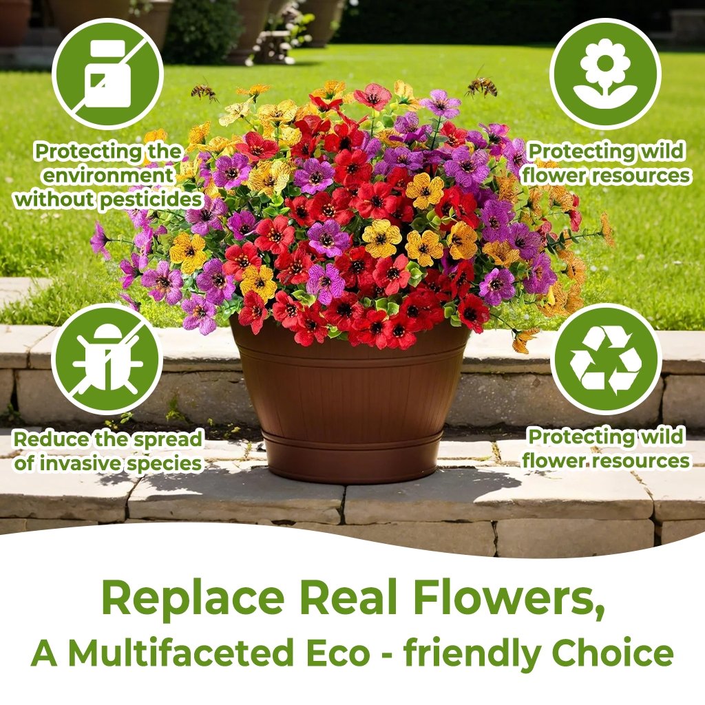 UV Resistant Colorful Fake Flower (6/12/24pcs/set)