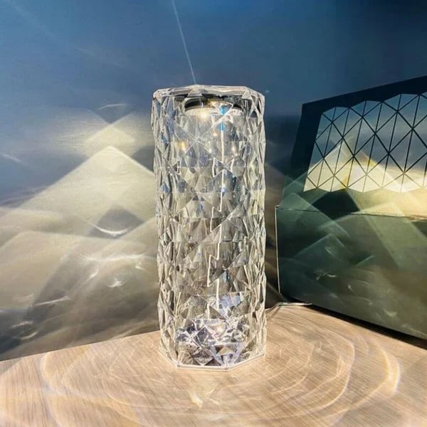 🔥Low Price Promotion💥16 Colors Rose Rays Rechargeable  Crystal Diamond Table Lamp With Touch Control