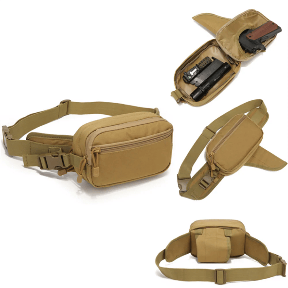 Multifunctional Concealed Carry Hip Bag with Rapid-Access Holster