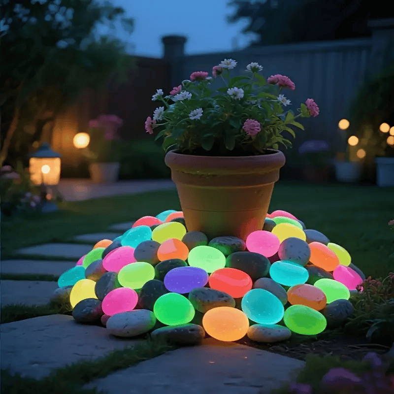💥Hot SALE 48%OFF💥🌈Colorful Glow-in-the-Dark Garden Stones
