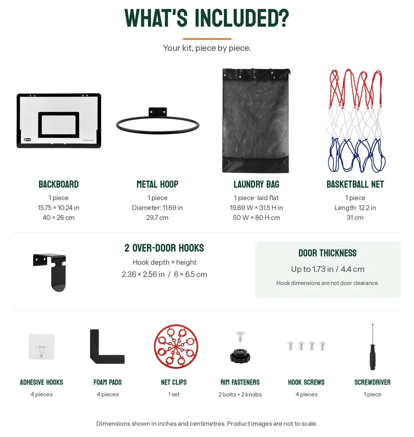 🏀 2-in-1 Door Hanging Laundry Basket with Basketball Hoop – Fun & Functional Storage!