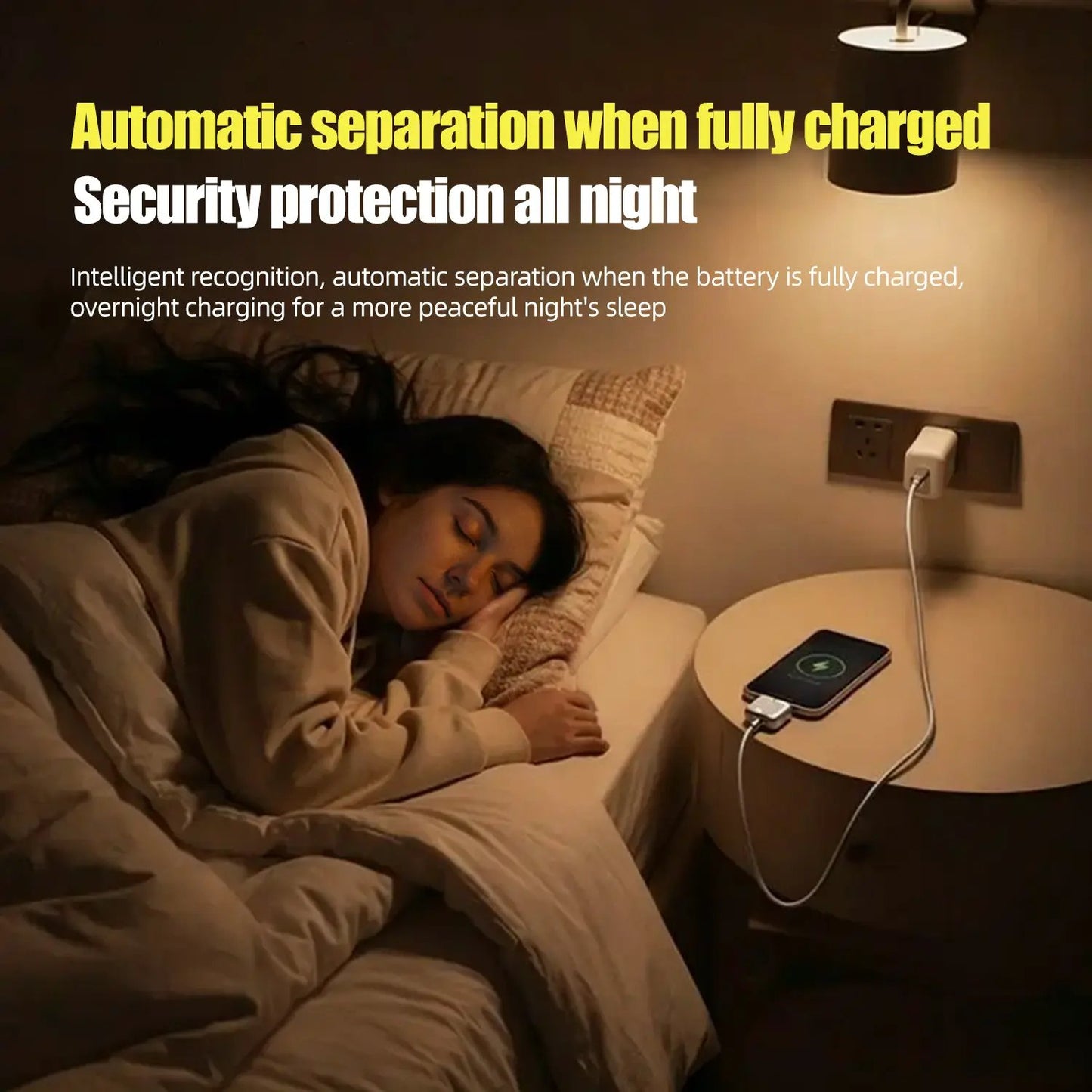⚡Smart Auto Stop Charging Protector🔋 - AI Auto Disconnect 140W Fast Charger | Overcharge Protection for iPhone & Android