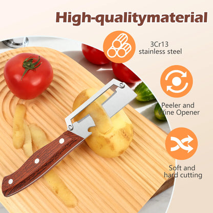 HOT SALE🔥 Household Stainless Steel Sharp Peeler with Built-In Bottle Opener for Fruits & Vegetables