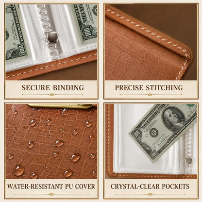🔥LAST DAY 49% OFF🔐 Cash Stuffing Savings Binder | 100-Pocket Lock Wallet