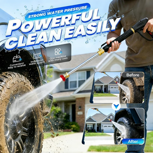 🔫 40% OFF! 💦 High-pressure water gun – Includes 2 High-Pressure Nozzles and Quick Connectors ✨ 🚗