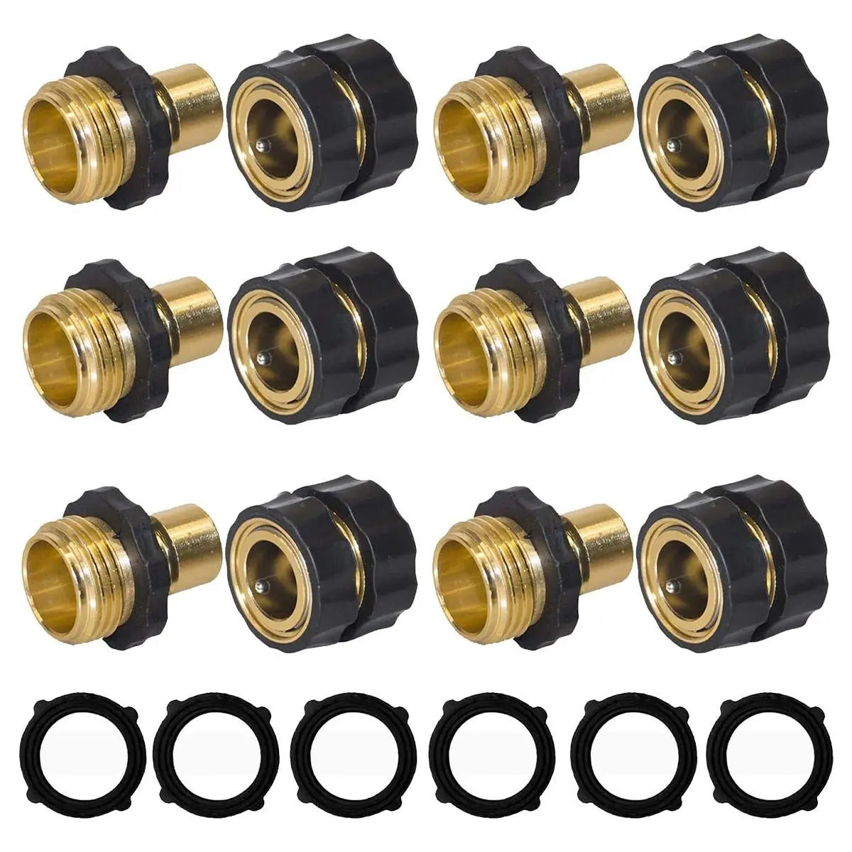 VeroFlow™ 1-Second Snap Hose Connector Kit – Premium 3/4" Aluminum Quick Connect Fittings – Precision Leak-Free Design 🌊🛡️