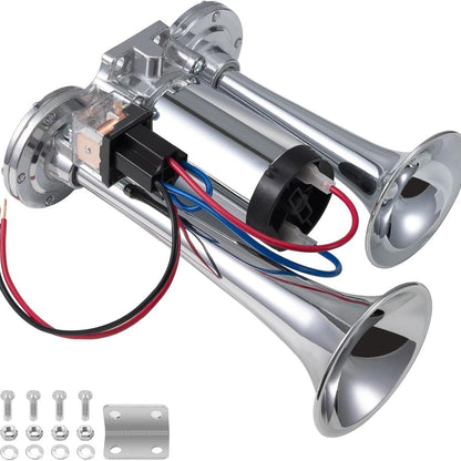 📢 150dB Super Loud Train Horn Kit | Universal 12V Dual Air Horn For Trucks & Cars