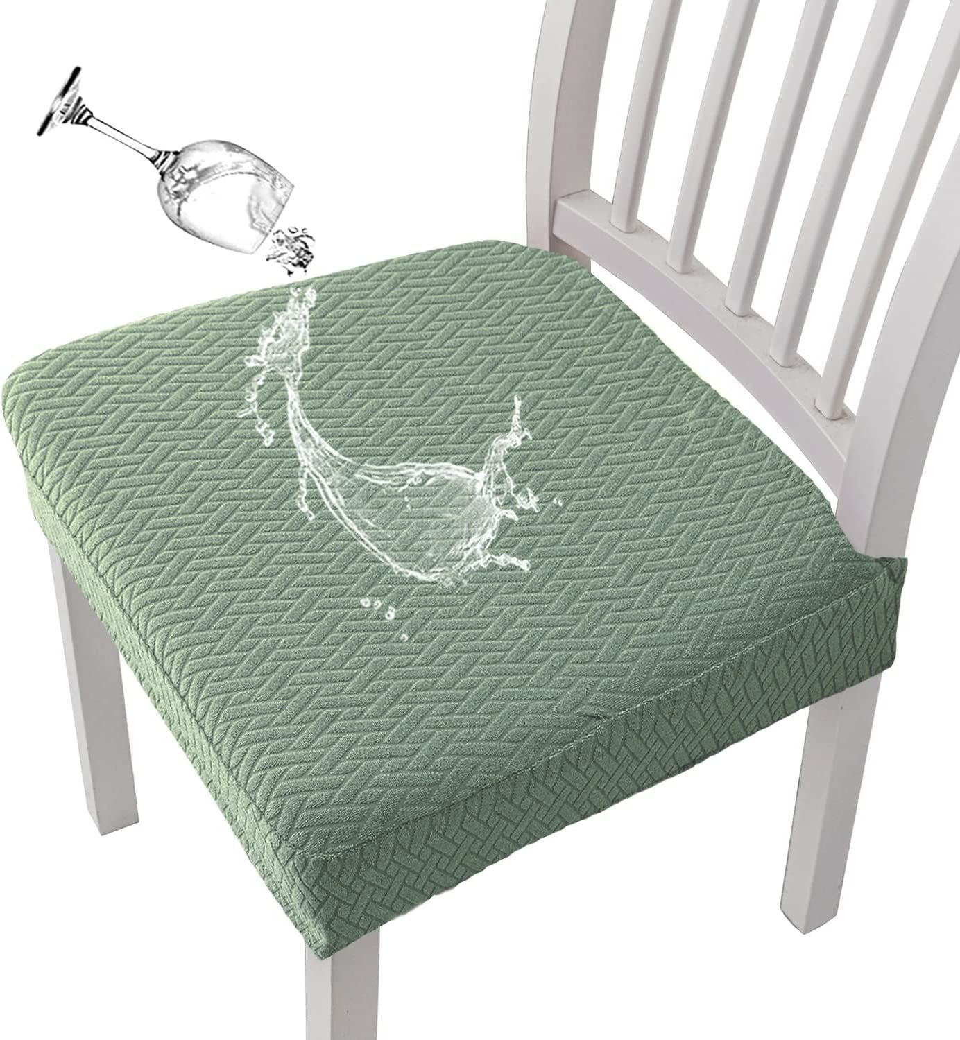 Jacquard Chair Cover – Stretch Fabric, Waterproof & Reusable