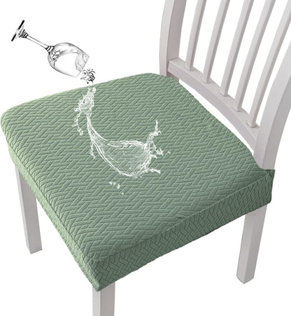 Jacquard Chair Cover – Stretch Fabric, Waterproof & Reusable