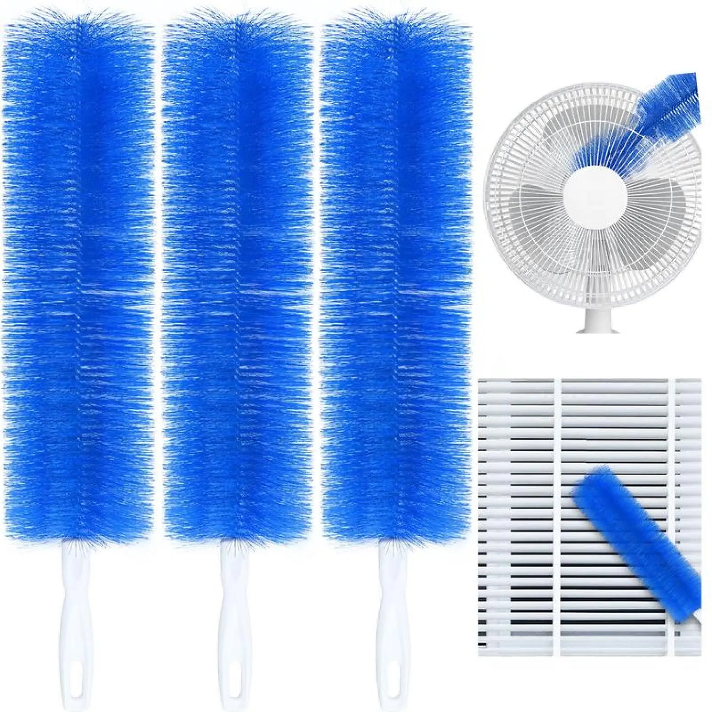 2 Counts Fan cleaning brush, dust removal brush, cleaning brush, bendable microfiber head