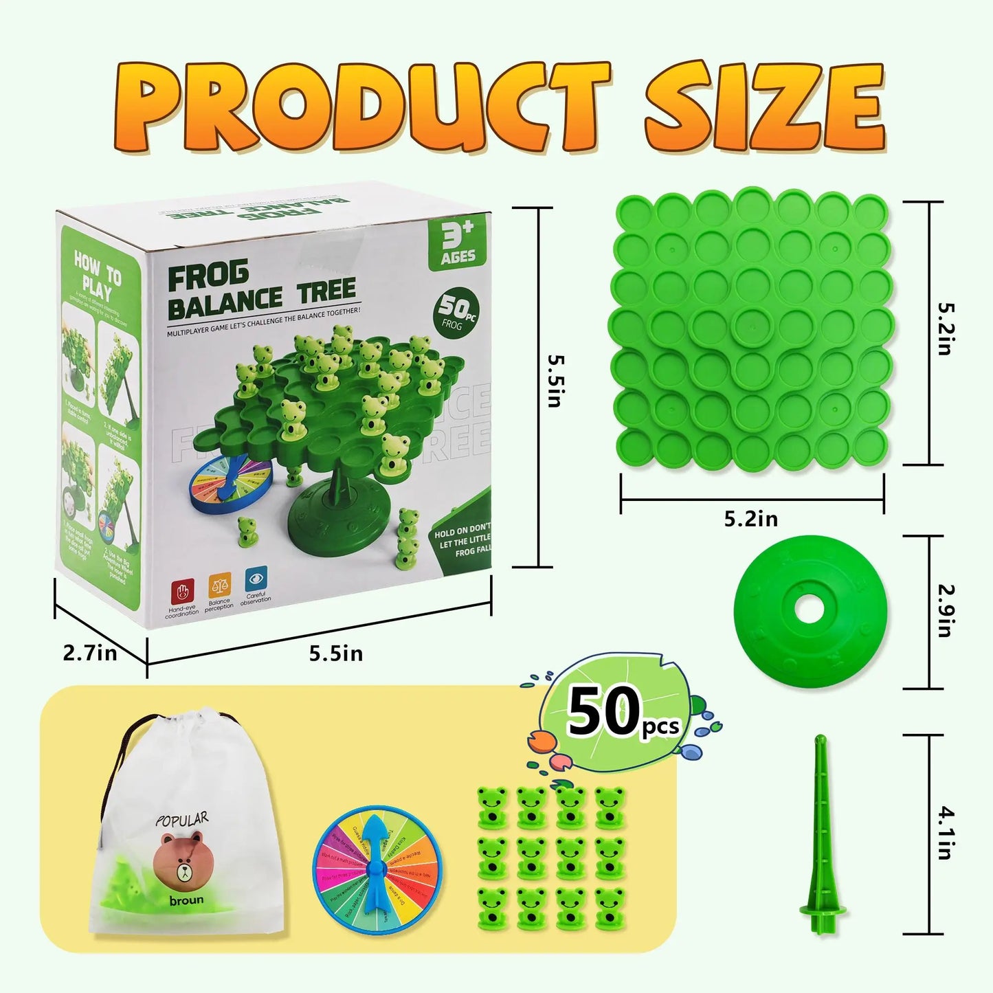🐸Frog Balance Tree Game, Kids Educational Balance Toy, Multiplayer Family Desktop Interactive Board Game🎲