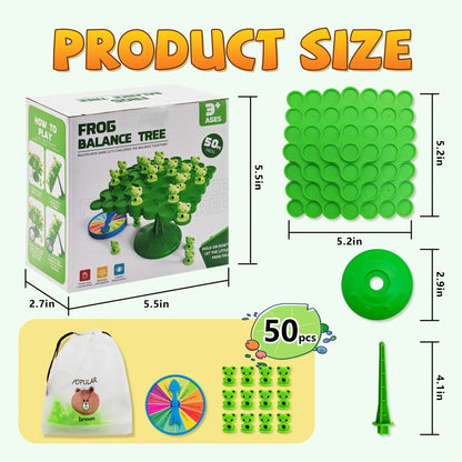 🐸Frog Balance Tree Game, Kids Educational Balance Toy, Multiplayer Family Desktop Interactive Board Game🎲