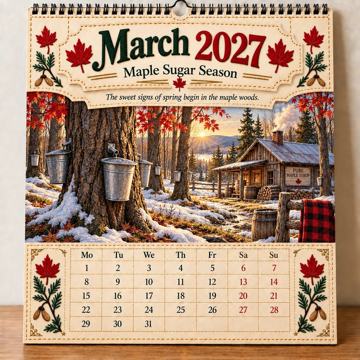 🔥LAST DAY 50% OFF -- 🇨🇦🍁 2027 Canada 160th Anniversary Wall Calendar 🍁🇨🇦