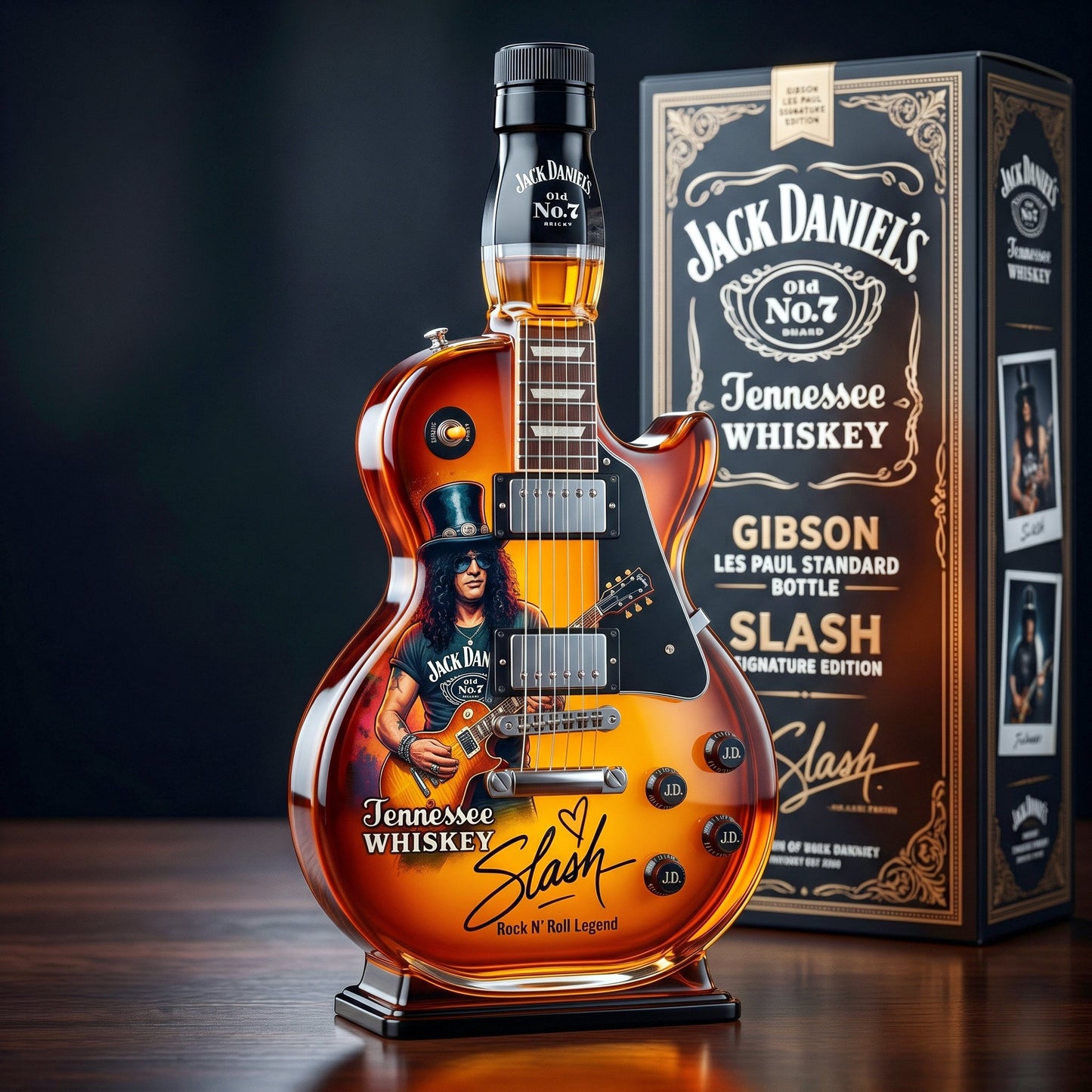 🎁 Father’s Day 49% OFF – 👨‍🎤🤘Appetite for Rock: Vintage Sunburst Guitar Figurine Spirit Bottle🎸✨