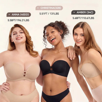 🔥 2026 HOT SALE | Non-Slip Strapless Push-Up Bra – Lift & Stay Secure