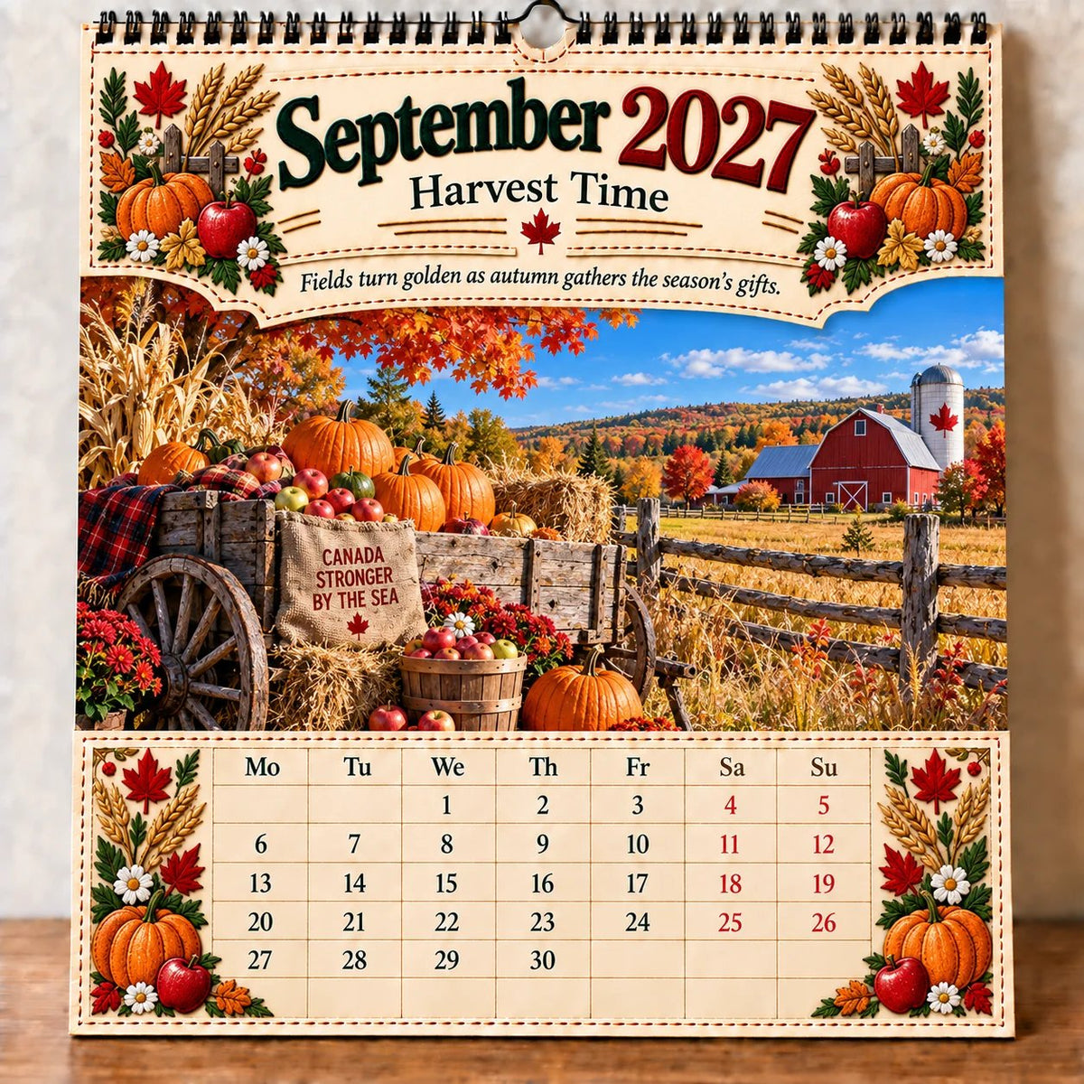 🔥LAST DAY 50% OFF -- 🇨🇦🍁 2027 Canada 160th Anniversary Wall Calendar 🍁🇨🇦