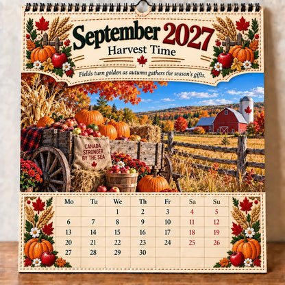 🔥LAST DAY 50% OFF -- 🇨🇦🍁 2027 Canada 160th Anniversary Wall Calendar 🍁🇨🇦