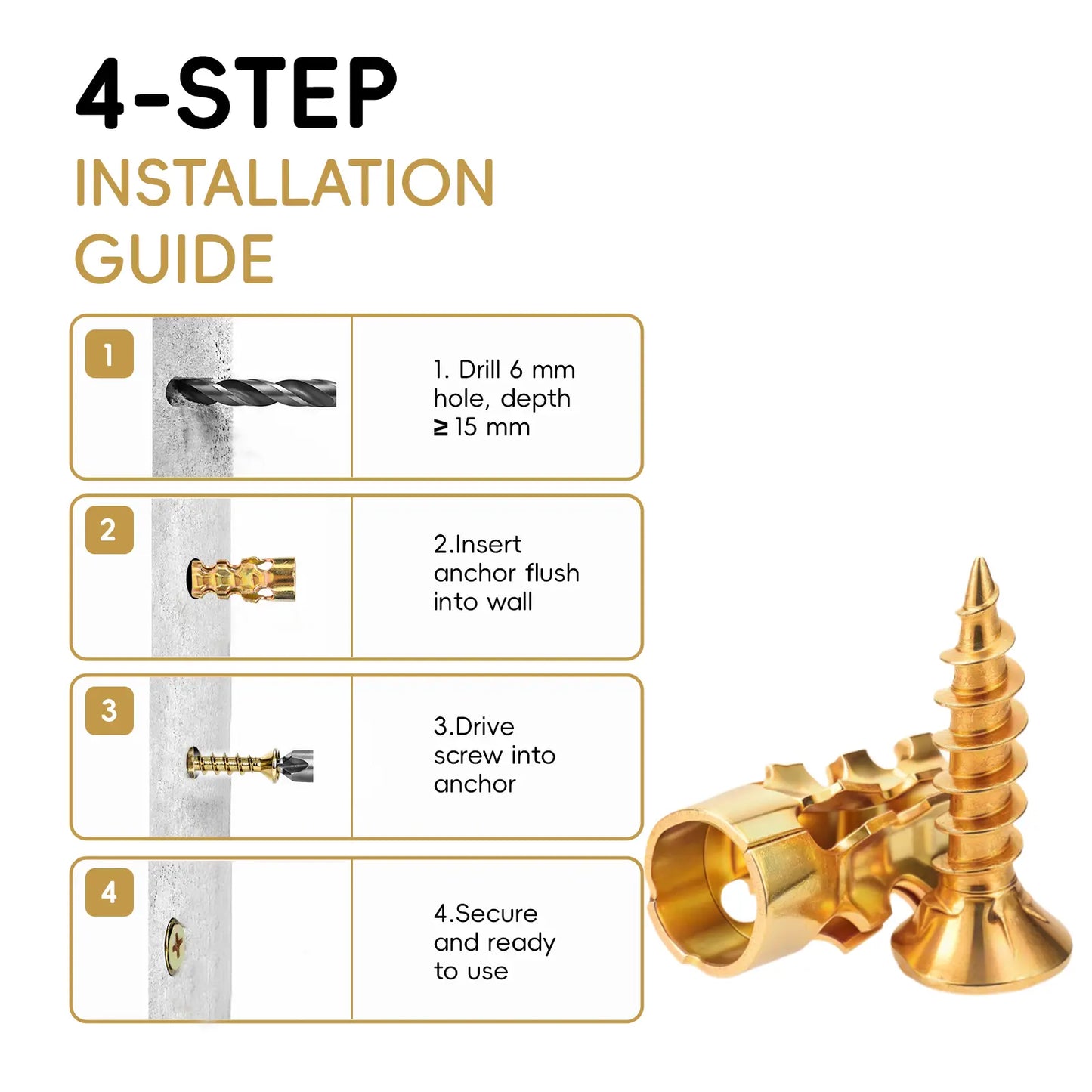 🔥Limited Time 49% OFF⚡🔩6×14mm Hinge Thread Repair Screws | Stripped Hole Expansion Anchors