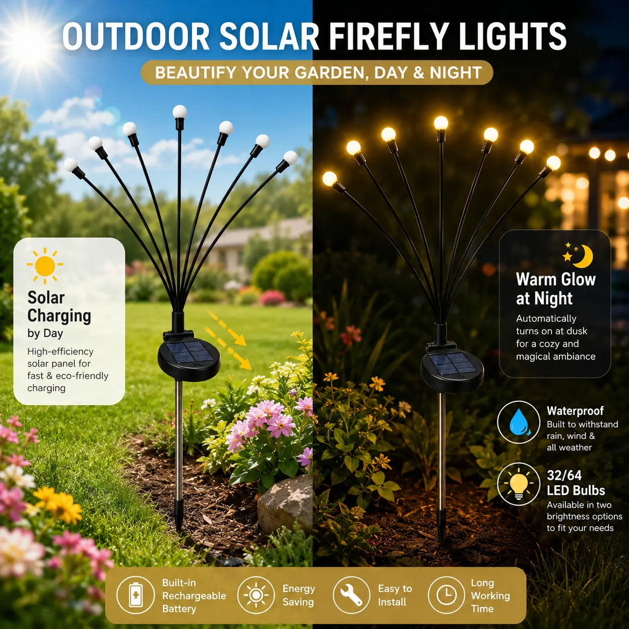 ✨Solar Firefly Lights | Swaying in Breeze, Create Dreamy Garden