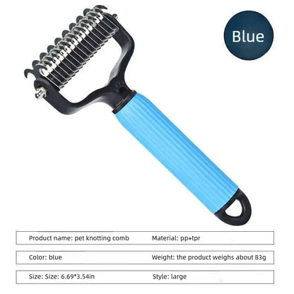 VeroGroom™ 2-in-1 Pet Undercoat Rake | Professional Double-Sided Dematting & Deshedding Tool for Dogs ✨🐕