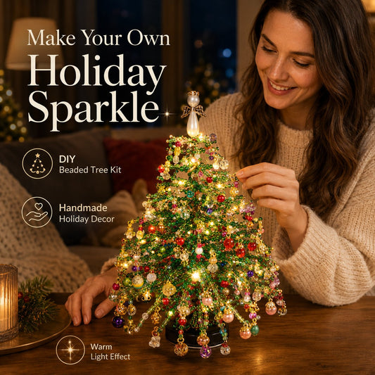 e???a?¡§ DIY Beaded Christmas Tree Kit a?? e???Create Your Own Sparkling Holiday Decoration