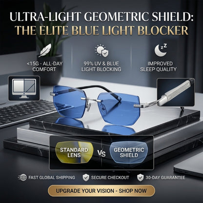 🔥 Intelligent Auto-Focus Zoom Glasses👓 - Blue Light Blocking & Anti-Eye Strain Rimless Eyewear