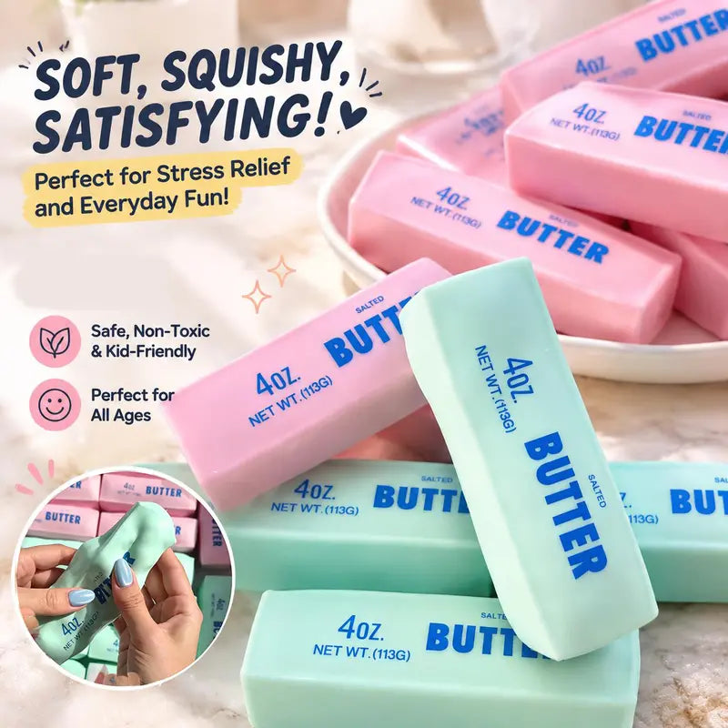 🔥Limited Time 50% OFF🔊 Crunchy Sound Butter Squishy Toy🧈 | Sensory Stress Relief Fidget Toy