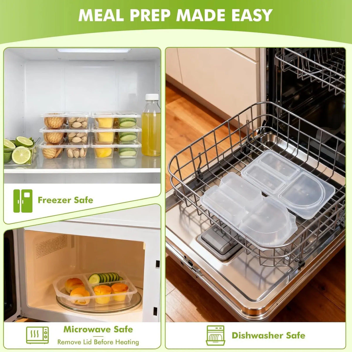 📢LAST DAY 49% OFF🔥🍱 Reusable Divided Snack Storage Container