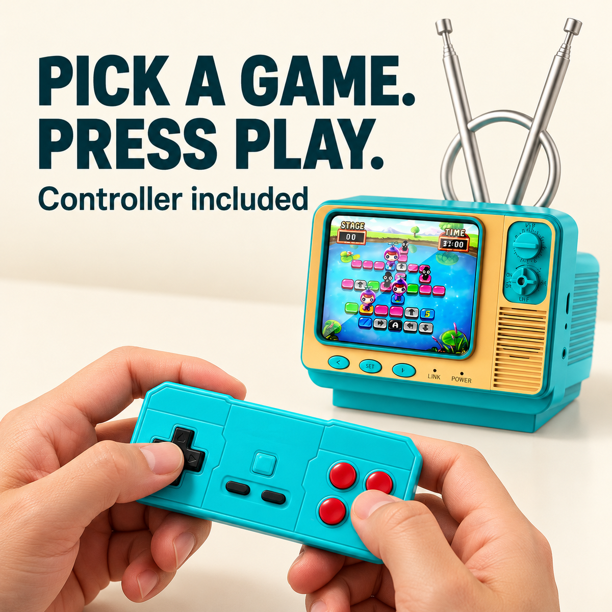 GV300S retro console included controller in use