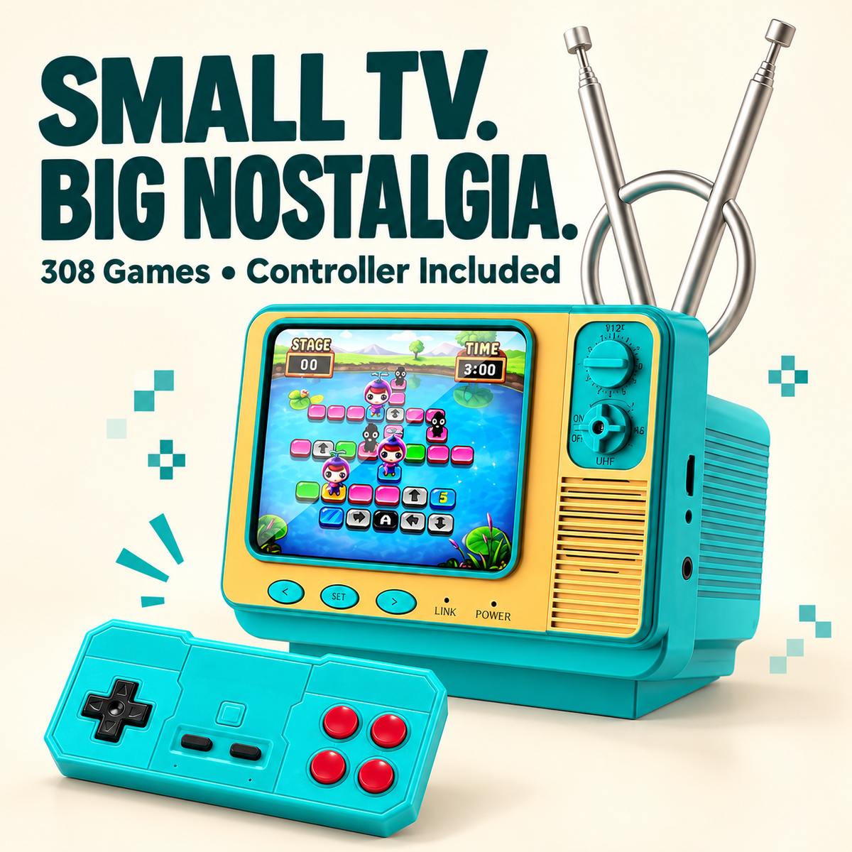 GV300S retro mini TV console hero