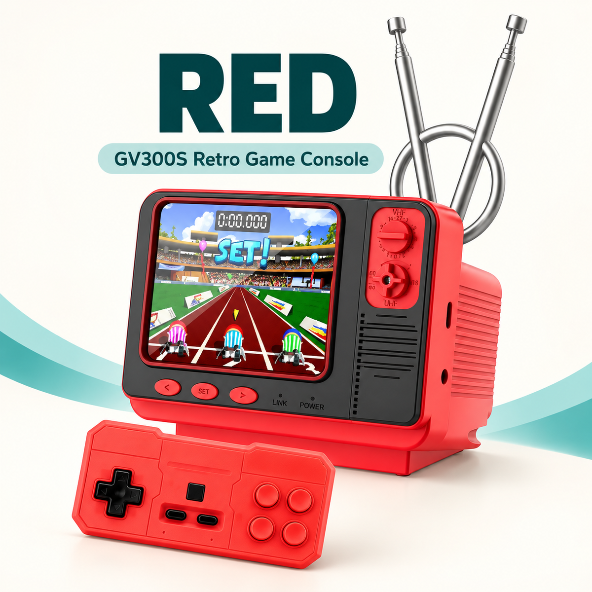 GV300S red console and included controller
