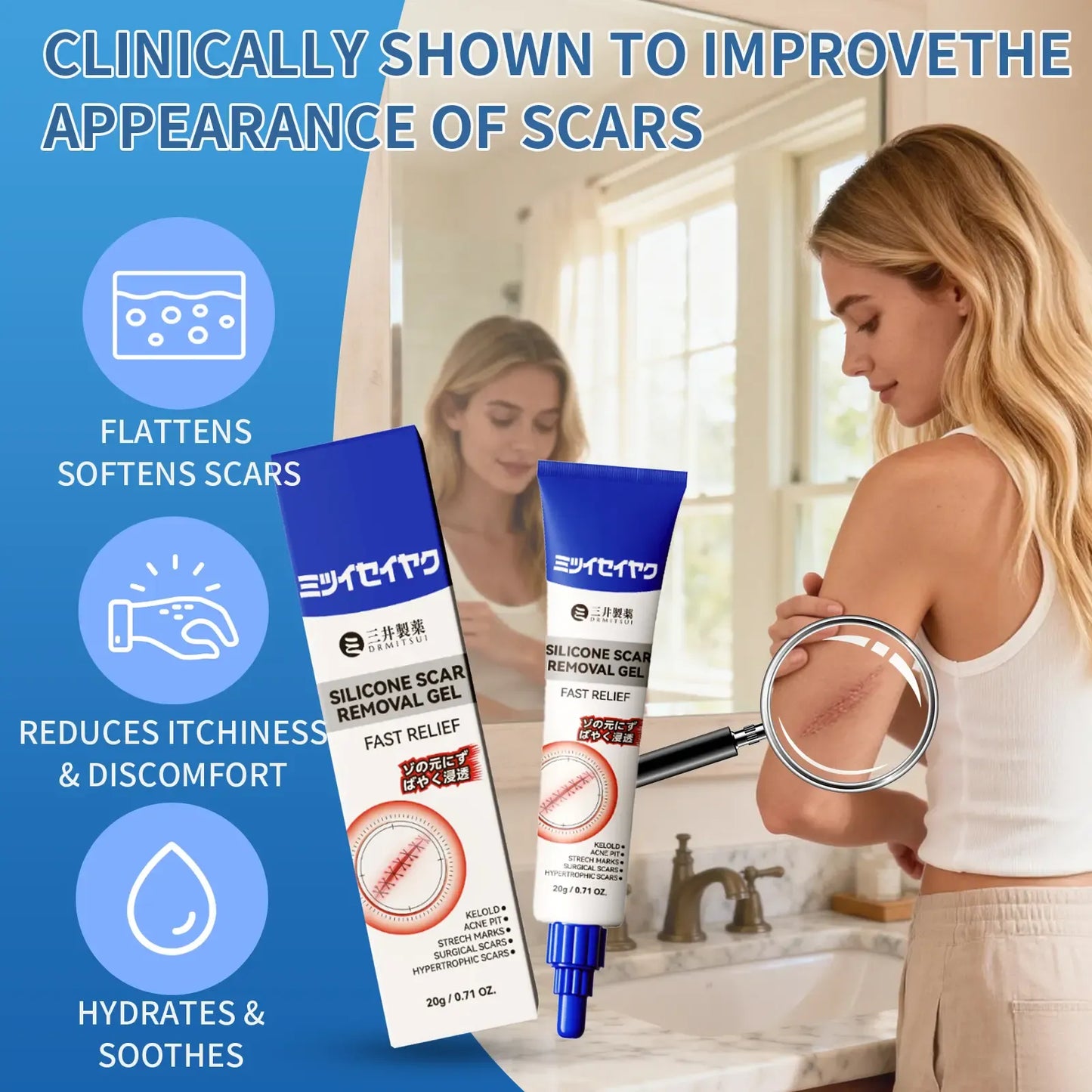 Advanced Silicone Scar Gel | Professional Scar Care for Smoother-Looking Skin