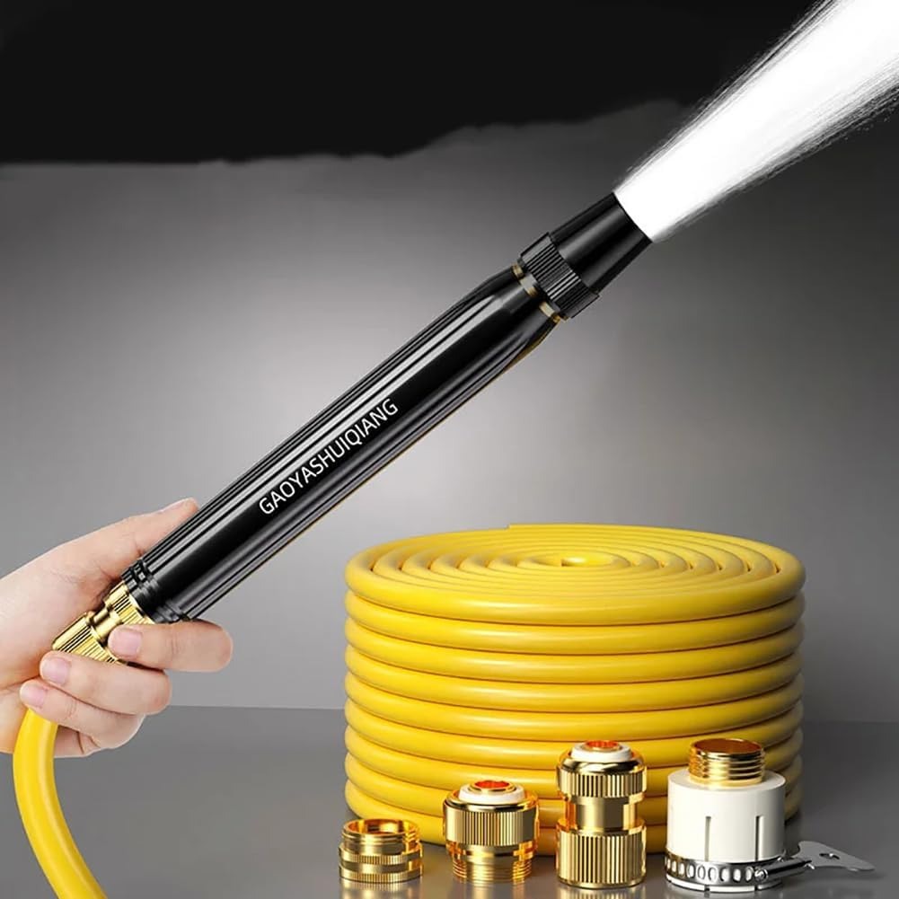 🔥Cleantoks🚀 Home high-pressure car wash water gun with booster nozzle and hose